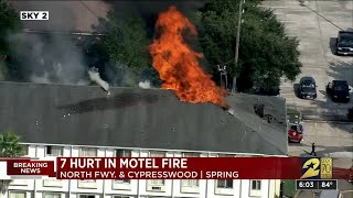 7 hurt in motel fire