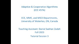 Adaptive & Coop. Algo., F23(T3): Python Code for Particle Swarm Optimization and Genetic Algorithm
