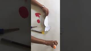 How to make a Rooster with a paper plate For kids #shorts
