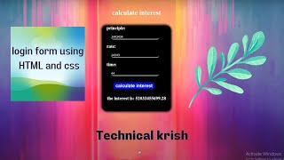 Making a Simple Interest Calculator Using Pure HTML, CSS and JS.|| Javascript Beginners Tutorial.