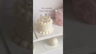 ケーキキャンドル　cake candle ティアラケーキ　センイルケーキ　ティアラケーキキャンドル　韓国キャンドル