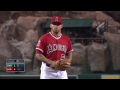 oak@laa santiago strikes out eight gets the win