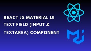 How to use reactjs material ui TextField (input and textarea) component