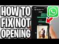 How To Fix WhatsApp Not Opening - Full Guide
