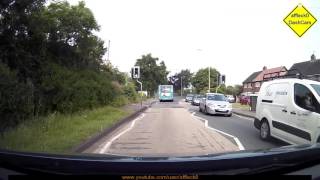 Bus driver clips kerb (09/06/16)