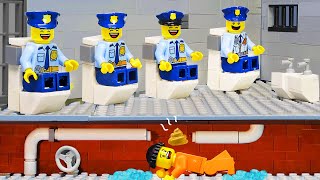 ESCAPE FROM PRISON SEWER | Lego City Prison Break | LEGO Land