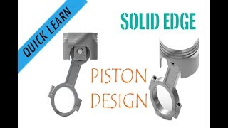 Solid Edge Tutorial - 49 - Engine piston design solid edge.