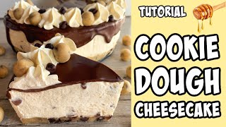 Cookie Dough Nutella Cheesecake! Recipe tutorial #shorts