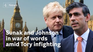 Boris Johnson accuses Rishi Sunak of ‘talking rubbish’ over honours list