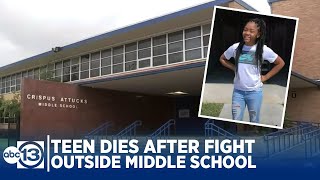Teen dies after fight outside middle school