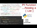 Python | Function | Passing a List