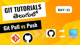 Git pull vs push | git clone in telugu| git commands | Git tutorials in Telugu | git | git pull #git