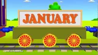 Months of the year song - 3D Animaton Preschool Nursery rhymes for children