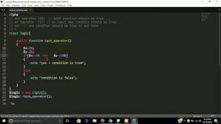 logical operator in php with object oriented programming | learn php step by step