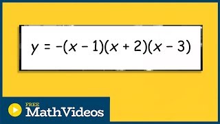 Find the x and y intercepts from a polynomial in factored form