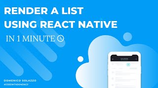RENDER A LIST USING REACT NATIVE IN 1 MINUTE
