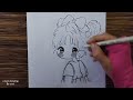 girl anime drawing cute anime drawing girl cute easy step by step