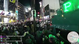 【Twitch/zep_aki】渋谷の年越しカウントダウンの様子 New Year's Eve countdown in Shibuya