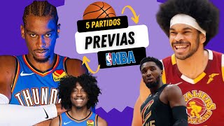 PREVIAS partidos NBA | 16.01.2025 | #74 PARTIDAZO THUNDER VS CAVS; LOS PISTONS HUELEN LOS PLAYOFFS