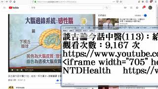 __20190113網路影片擷圖的操作實況錄影--以youtube影片為例--談古論今話中醫(113)：給我一杯忘憂水~遠離憂鬱【健康養生中醫保健】