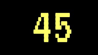 45 seconds Countdown Timer - Black Background - Unmellow Yellow