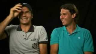 Federer and Nadal: Fit of Laughter During Shooting
