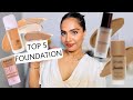 MY CURRENT TOP 5 FOUNDATION FOR EVERY SKIN TYPE//MATTE /DEMI-Matte//BWF