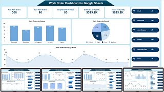 Work Order Dashboard in Google Sheets