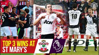 Top 3 Wins at St Mary's | Southampton v Manchester United | Bitesize Boxset