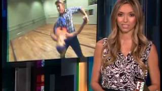 Joanna Krupa & Derek Hough on E! News  reporting on DWTS (Dancing with the Stars)