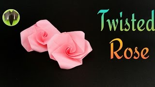 Origami Tutorial to make Paper "Twisted Rose Flower" | Handmade | DIY | Valentine's Day.