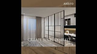 FIXED ROOM PARTITIONS WITH STYLE | ROOM DIVIDERS🖤#Aristo India