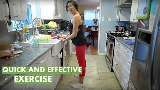 How to exercise while washing the dishes