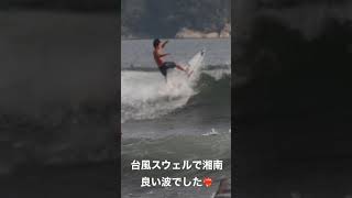 台風で湘南に良い波が！！！