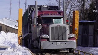 2023 Peterbilt 389- Weigh Scales- Leaving Scrap Metal Yard/ Old Freightliner Entering