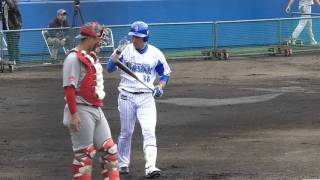 2016年2月22日 春季キャンプ ファーム対外試合　横浜DeNAーSKワイバーンズ　柳田選手のヒット