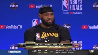 LeBron James Postgame Interview on Lakers loss to Heat in Game 3 of NBA Finals 2020