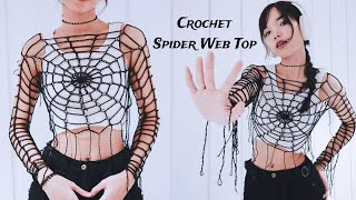 Crochet Slim Fit Spider Web Top Tutorial | Chenda DIY