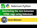 Retrieving the text between HTML tags (Selenium Python)