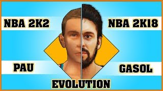 PAU GASOL evolution [NBA 2K2 - NBA 2K18]
