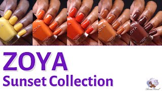 Zoya Sunset Collection - Nail Swatches and Live Demo (PR) || sharanadarcel