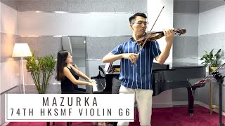 74th HKSMF Violin G6 Elgar Mazurka by Jonathan Law \u0026 Bellia Yung