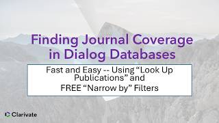 Finding Database Coverage in Dialog (Quick and Easy!)