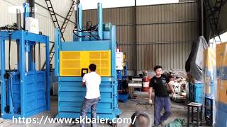 Hydraulic vertical tire baler machine, best selling tire baling press machine made in China.