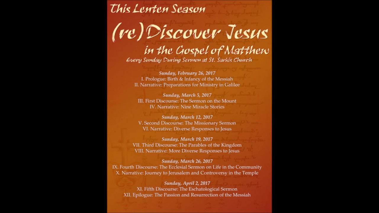 Rediscover Jesus In The Gospel Of Matthew - Lenten Reflection Part 6 ...