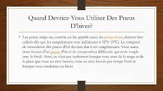 Quand Devriez-Vous Utiliser Des Pneus D'hiver?