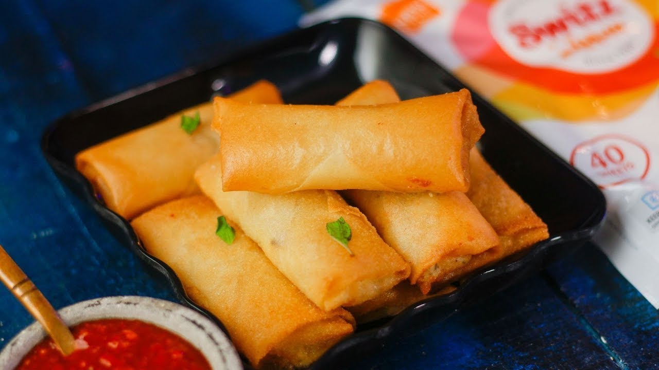 Cheese Burst Spring Rolls - Spring Rolls Recipe - Evening Snacks Recipe ...