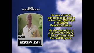 Frederick Henry ~ Short Obituary