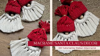 Tutorial Babbo Natale decorazione semplice | DIY Santa Claus in macramè