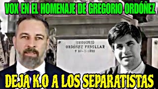 VOX EN EL HOMENAJE DE GREGORIO ORDÓÑEZ RETRATADO A LOS HIPÓCRITAS NACIONALISTAS